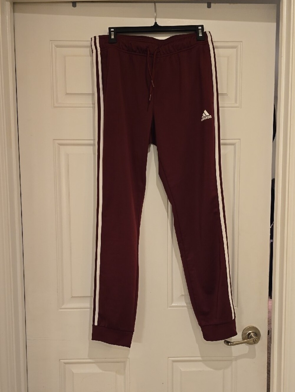 Adidas Womans Maroon Track Jacket & Joggers with White Stripes - Picture 3 of 3